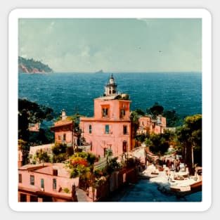 Amalfi Coast en rose III Sticker